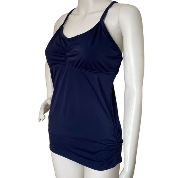 Melika Tankini Top and Bottoms Blue Sz L Made in USA NWT - Picture 7 of 15